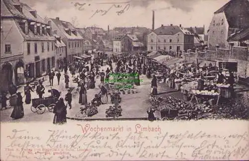 153508 AK Wochenmarkt in Limbach Phot. u. Verlag von Stapelfeld & Sohn 1902