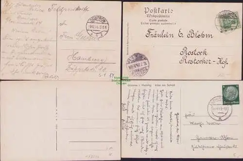 153521 4 AK Güstrow. i. M. Siegessäule und Landgericht Schloß 1905 1916 1941