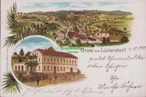 153627 AK Lückendorf Litho 1900 Gasthof zum Kretscham