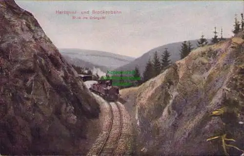 153679 AK Harzquer und Brockenbahn Blick ins Drängetal Wernigerode 1907