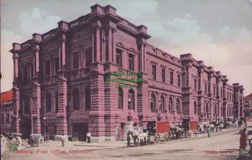 153653 AK General Post Office, Colombo 1908 Ceylon Sri Lanka