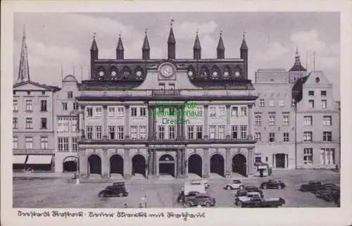 153538 3 AK Seestadt Rostock Rathaus Kröpeliner Tor 1908 1941