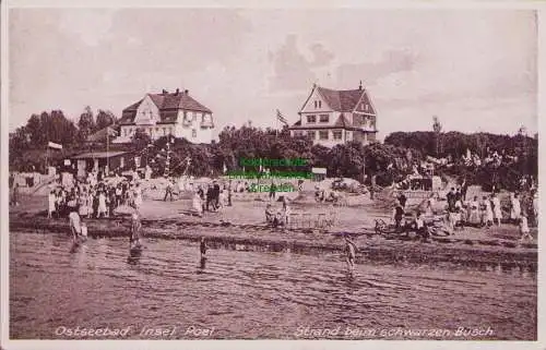 153530 AK Ostseebad Insel Poel Strand beim schwarzen Busch um 1925