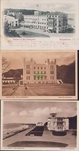 153556 3 AK Ostseebad Heiligendamm Kurhaus und Burg Hohenzollern 1900 1925 Str