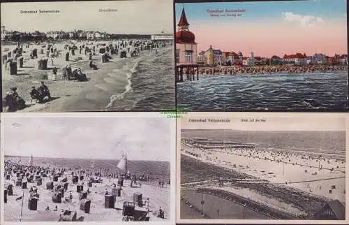 153759 4 AK Ostseebad Swinemünde Strand Strandleben 1926 1928 1942