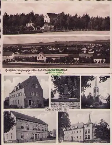 153619 2 AK Gaststätte Wachberghöhe Ottendorf-Okrilla m. Rundblick 1937 Postamt