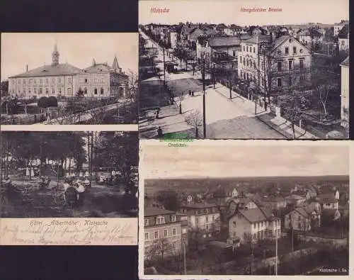 153698 3 AK Dresden Klotzsche Hotel Alberthöhe 1908 Königsbrücker Strasse 1915