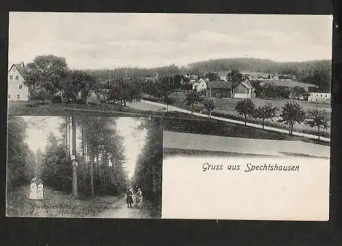 22354 AK Spechtshausen Ort + Klingweg ( Kreischa ), gelaufen Hintergersdorf 1910