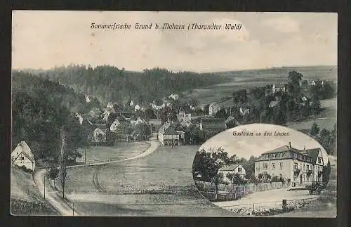 22350 AK Grund bei Mohorn Tharandter Wald Gasthaus zu den Linden um 1910