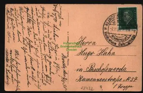 22432 AK Zwota i. Sa. Rathaus und Bahnhof 1930