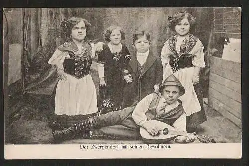 22546 AK Das Zwergendorf mit Bewohnern handschriftlich Königsberg Ostpr. 1914
