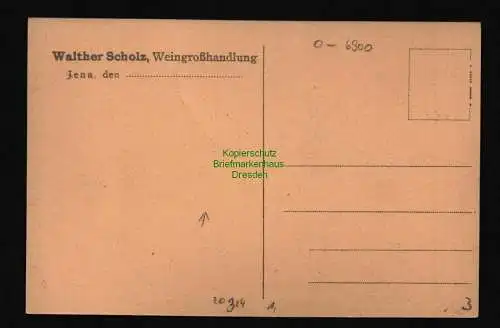 20314 AK Jena Rabenvaters Weinstube Walter Scholz Weingroßhandlung um 1925