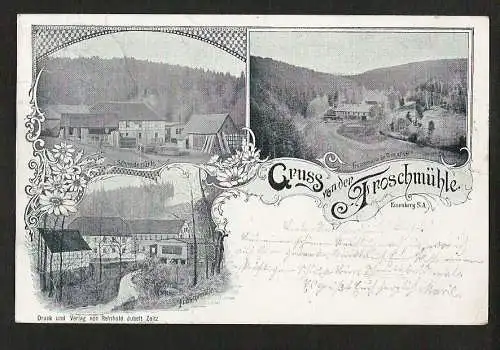 20267 AK Eisenberg S.-A. Froschmühle Gasthaus Schneidemühle 1898