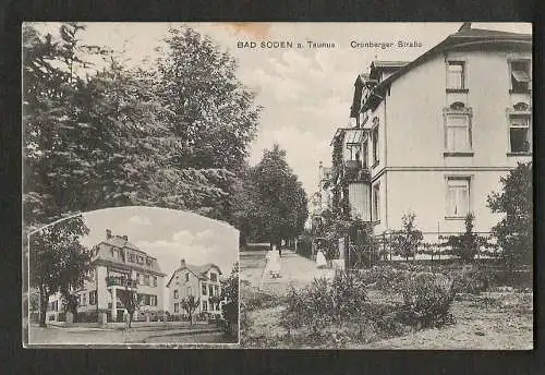 20444 AK Bad Soden Taunus Cronberger Straße 1917 Verlag:  Ludwig Klement