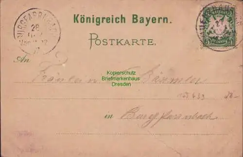 155633 AK Münchaurach 1897 Kirche Pfarrhaus Brauerei Döhler Schule