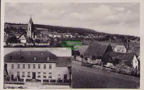 155592 AK Schöneberg Kreis Kreuznach Gasthaus Bender 1935