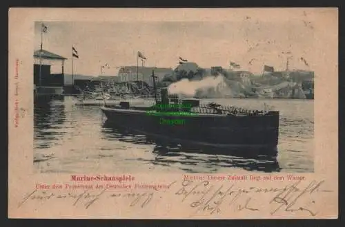 151522 AK Hamburg 1901 Marine Schauspiele M. Unsere Zukunft liegt auf dem Wasser