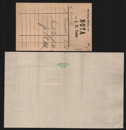 151685 AK Rotenburg i. Hannover um 1910 J. D. Cohn Manufaktur u. Modewaren Nota