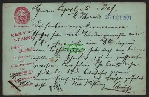 151767 Reklame Postkarte Mülheim am Rhein Köln Reklame REMY´S STÄRKE 1901