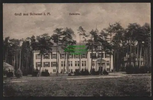 151030 AK Schwaan i. M. Heilstätte 1917 Feldpost