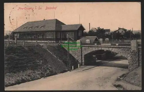 148962 AK Neu Coswig i. Sa. Bahnhof 1915