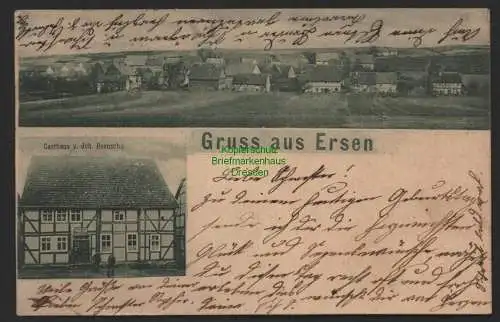 149015 AK Ersen Liebenau Kr. Kassel 1902 Gasthaus Hornschu und Panorama