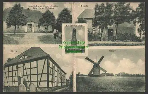 145452 AK Wilhelmsaue Kr. Lebus 1938 Gasthof Schule Kirche Windmühle Denkmal