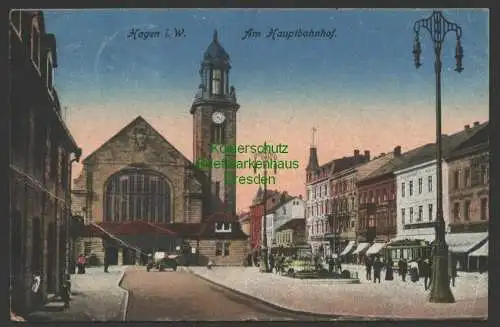 145523 AK Hagen i. W. Am Hauptbahhof 1918
