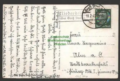 145446 AK Niedersteine Kr. Gr. Strehlitz O/Schl. 1940 Gasthaus Fleischerei Waren