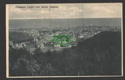 145461 AK Ostseebad Zoppot vom kleinen Gaisberg um 1925