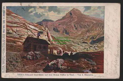 144526 AK Edmund Graf Hütte auf dem Hohen Riffler in Tirol Verwallgruppe um 1900