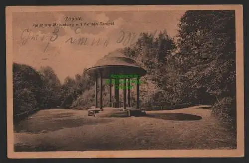 144599 AK Zoppot Sopot Menzelweg mit Koliath Tempel 1925