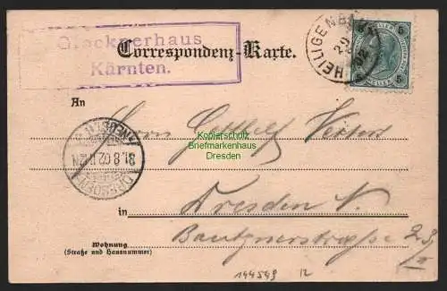 144549 AK Heiligenblut am Großglockner Pfandlscharten Gletscher 1902 Kärnten