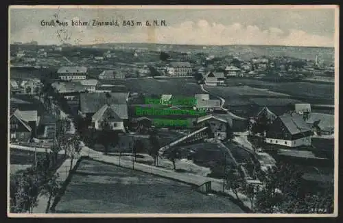 139738 AK Böhmisch und Deutsch Zinnwald 1926 Georgenfeld Bergbau Zinnwäschereien