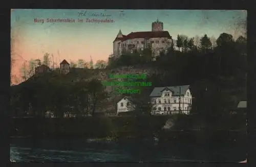 139740 AK Burg Scharfenstein im Zschopautale Wilischthal 1914