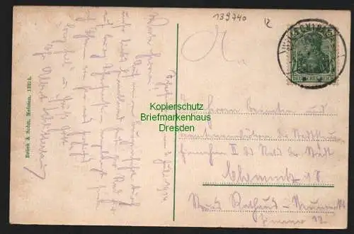 139740 AK Burg Scharfenstein im Zschopautale Wilischthal 1914