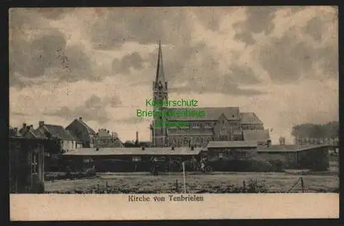 139703 AK Ten Brielen Eglise Saint-Eloi Feldpost Belgien Belgique 1916