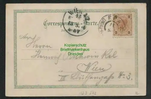 139572 AK Litho Gruss aus den Bergen Homor Künstlerkarte Verlag Otto Hayd 1896