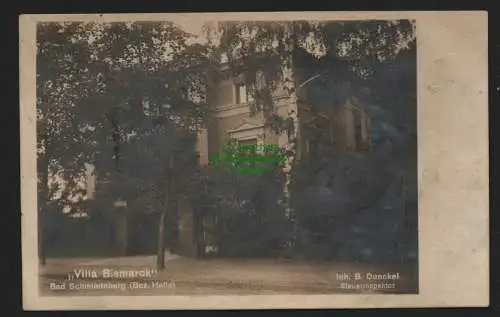 136829 AK Bad Schmiedeberg Bez. Halle Villa Bismarck 1921 Inh. Steuerinspektor