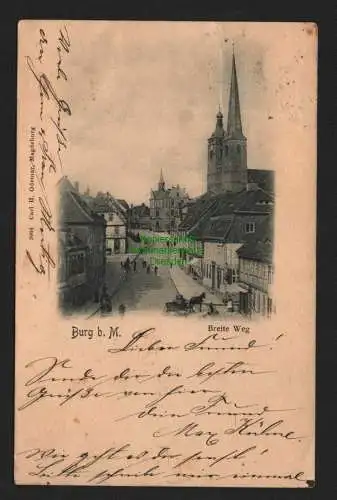 136868 AK Burg bei Magdeburg Breite Weg 1902