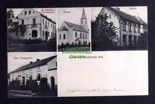 135754 AK Steuberwitz O.-S. Sciborzyce Wielkie um 1910 Schule Kirche Postagentur