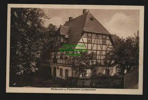 135259 AK Lichtenwalde Niederwiesa um 1930 Restaurant und Fleischerei Kürschner
