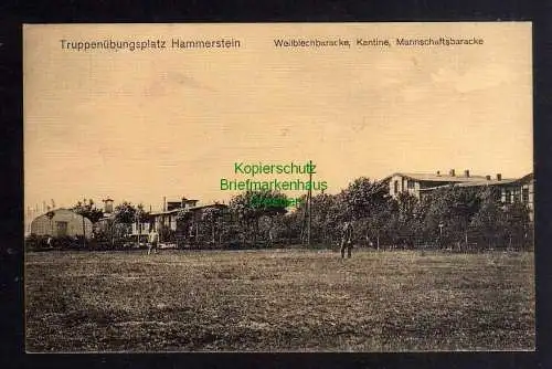 129123 AK Truppenübungsplatz Hammerstein Wpr. Feldpost 1915 Kantine Manschaftsba