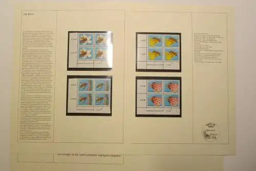 S486 DDR Jahres-Exklusivzusammenstellung mit Eckrand-Viererblocks 1990 **