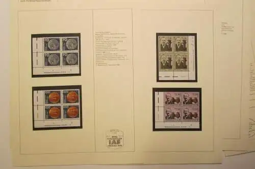 S486 DDR Jahres-Exklusivzusammenstellung mit Eckrand-Viererblocks 1990 **