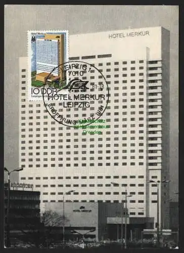 B11437 Maximumkarte DDR 1981 2593 Leipziger Frühjahrsmesse Hotel Merkur