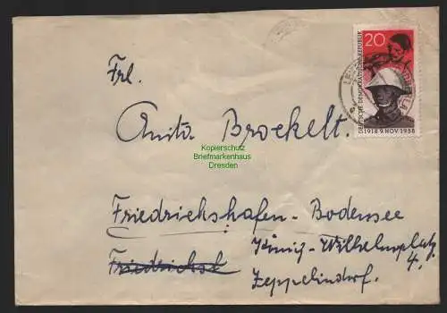 B11172 Brief DDR 662 Leutersdorf 10.11.58 nach Friedrichshafen Bodensee