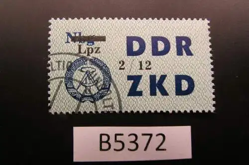 B5372 DDR ZKD 54 XII Lpz auf Nbg 2/12 ungültig gestempelt, voller Originalgummi