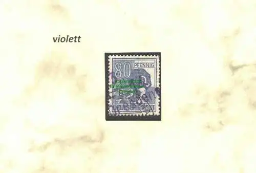 h5772 SBZ Handstempel Bezirk 14 Dresden 23 80 Pfg. violett gestempelt geprüft B