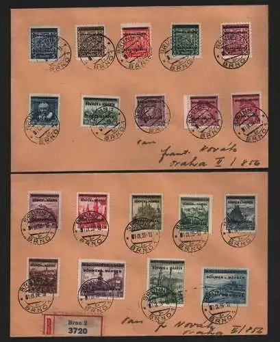 B12461 Satzbrief Böhmen & Mähren 1-19 Einschreiben Brünn Brno 1.IX.39 1939 Prag